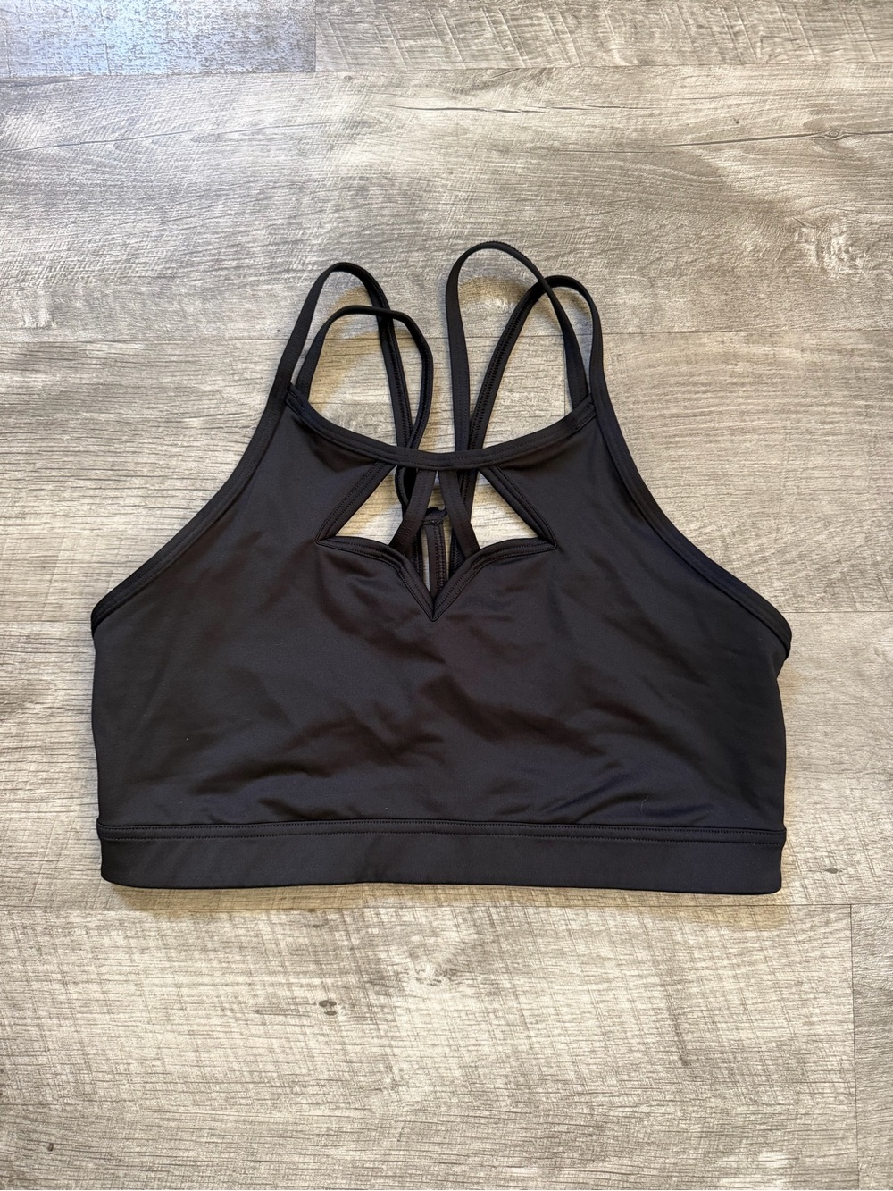 Victoria's Secret Black Strappy High-Neck Sports Bra